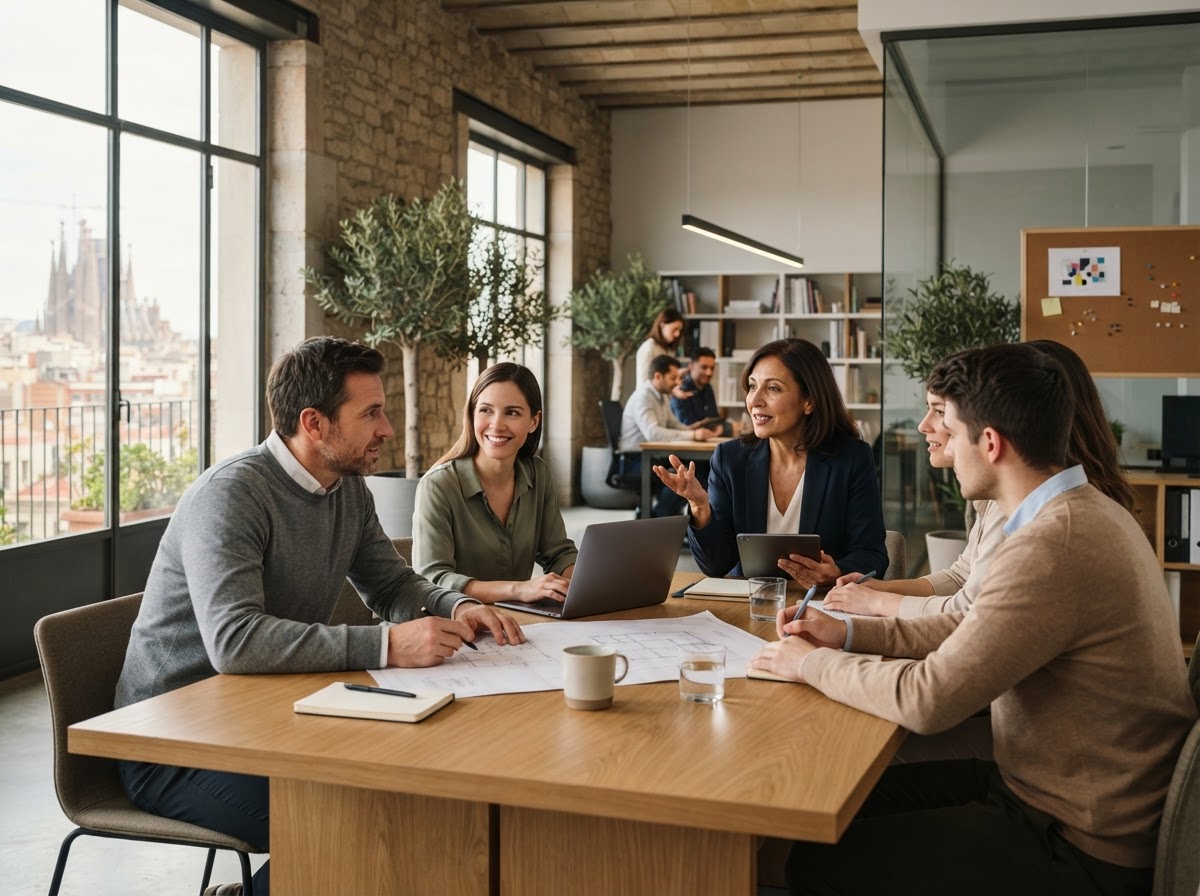 Argentum Fortenza: equipo analizando modelos de datos en un espacio de trabajo profesional